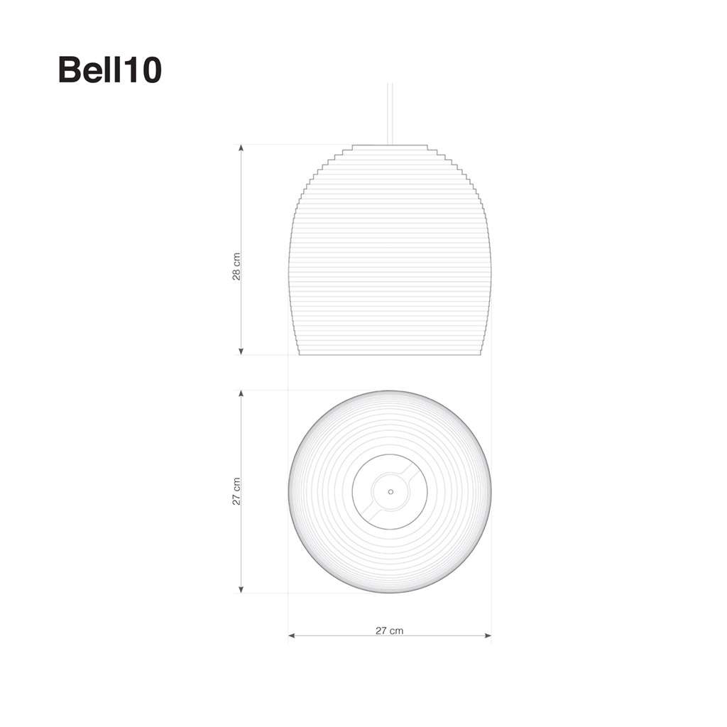 graypants bell10 pendelleuchte technische zeichnung
