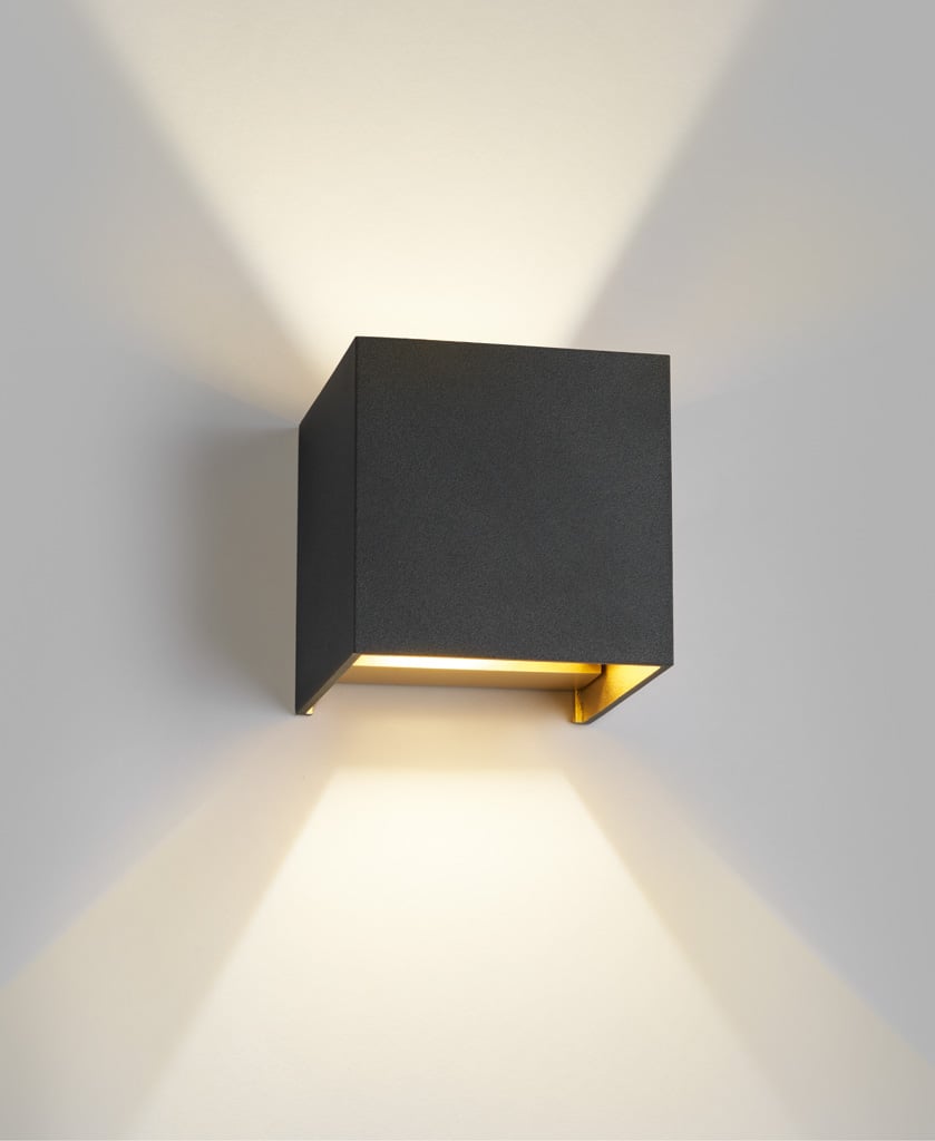 Light Point Box Wandleuchte - schwarz / gold - Aussteller