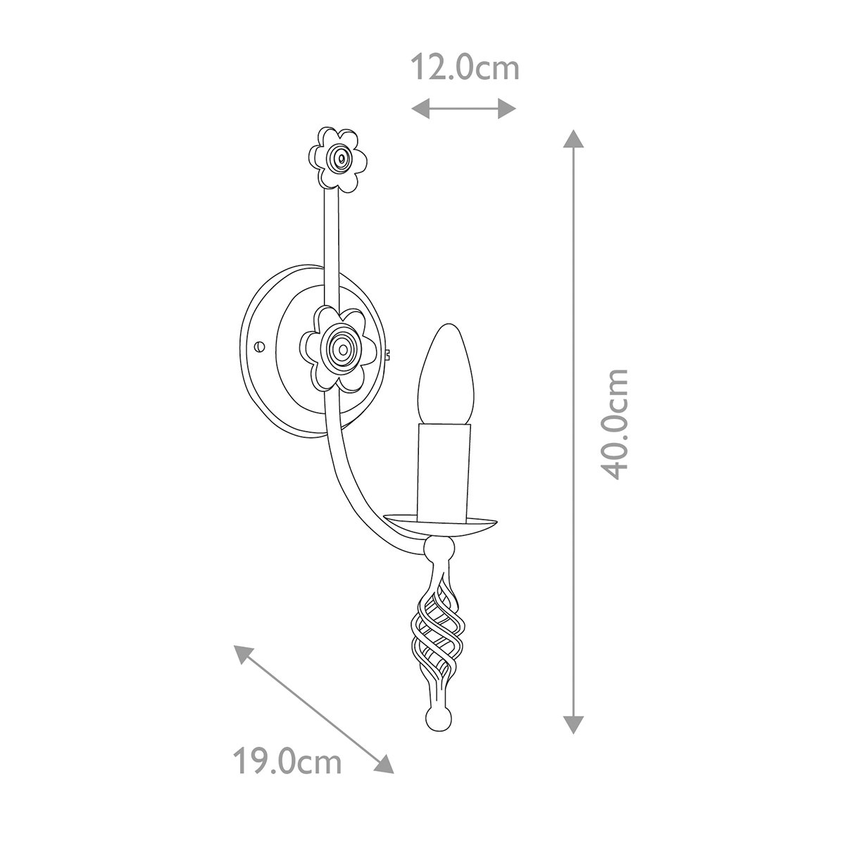 Elstead Lighting Belfry 1 Wandleuchte