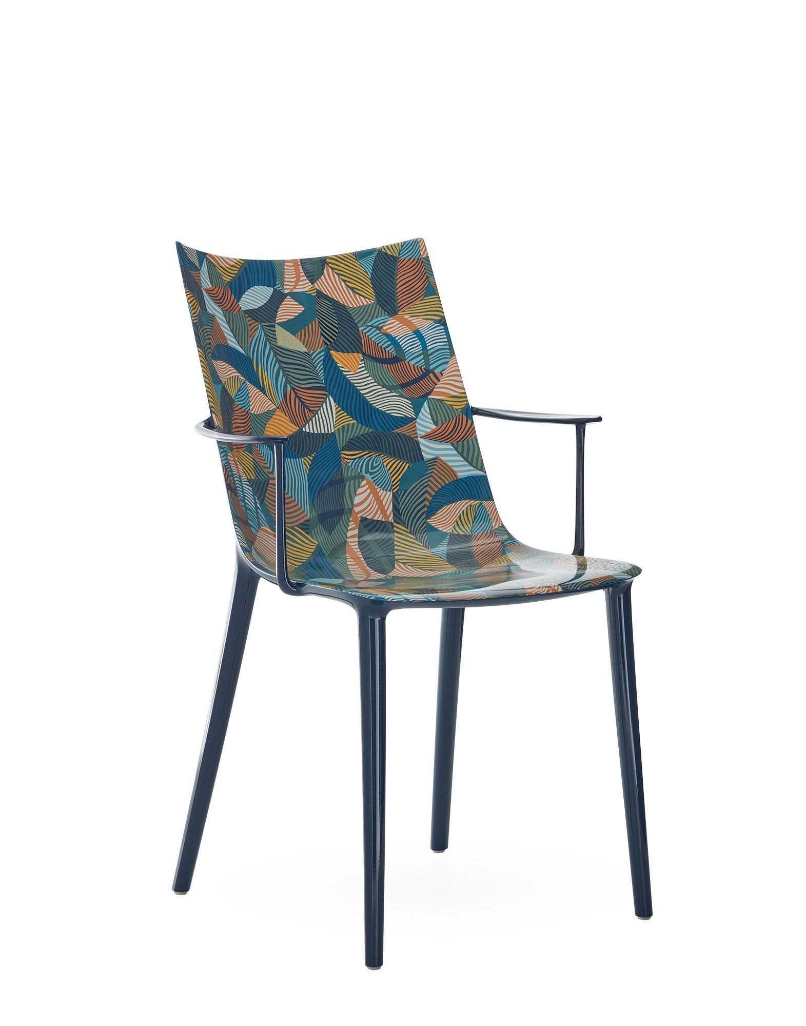 Kartell H.H.H. Stuhl Graphic Impression (Moonflower weiß)