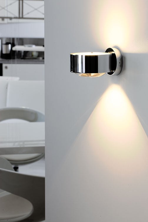 Top Light Puk Maxx Wall LED Wandleuchte chrom Linse Glas 5
