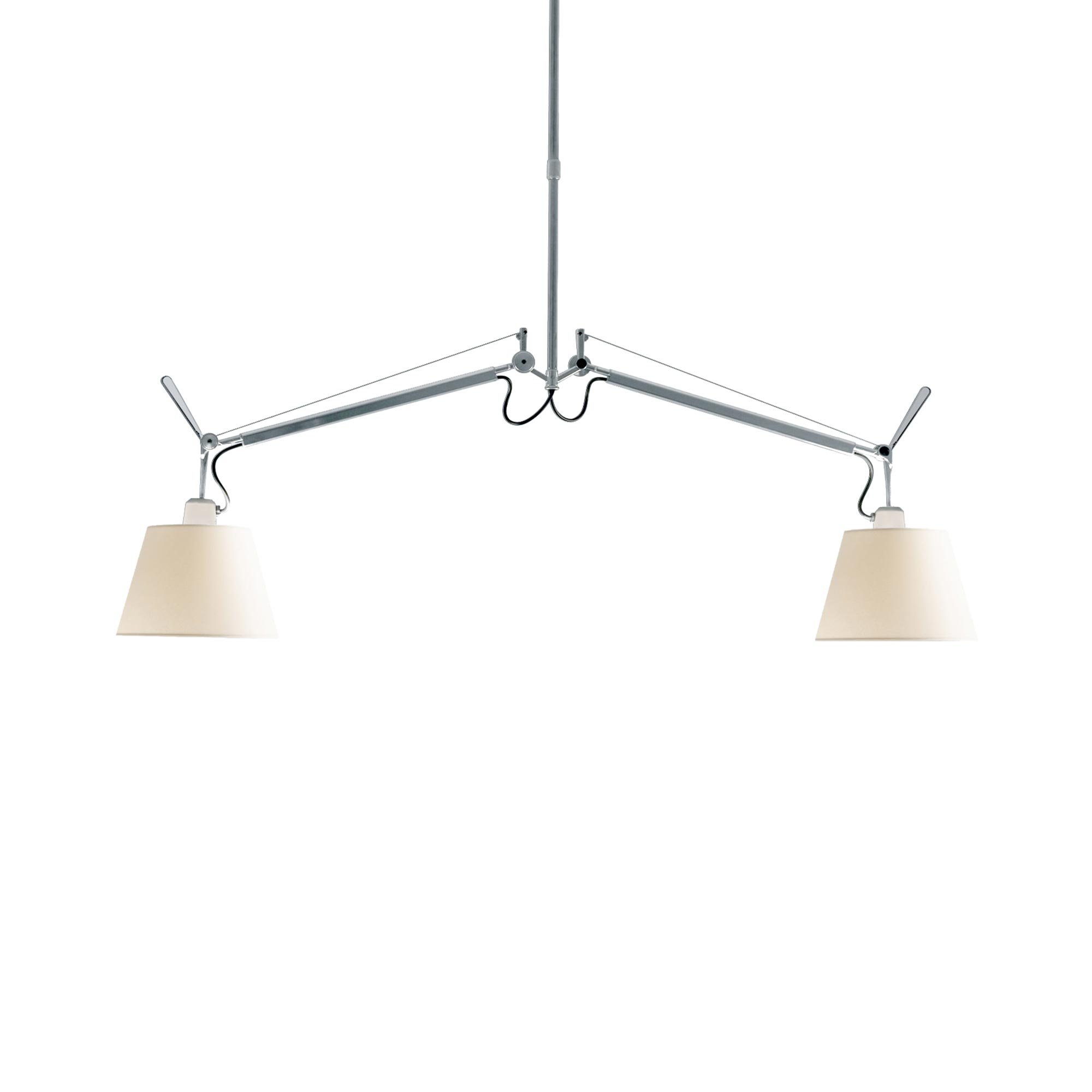 Artemide Tolomeo Basculante 2 Bracci Pendelleuchte (Ø 24cm Pergamentschirm)