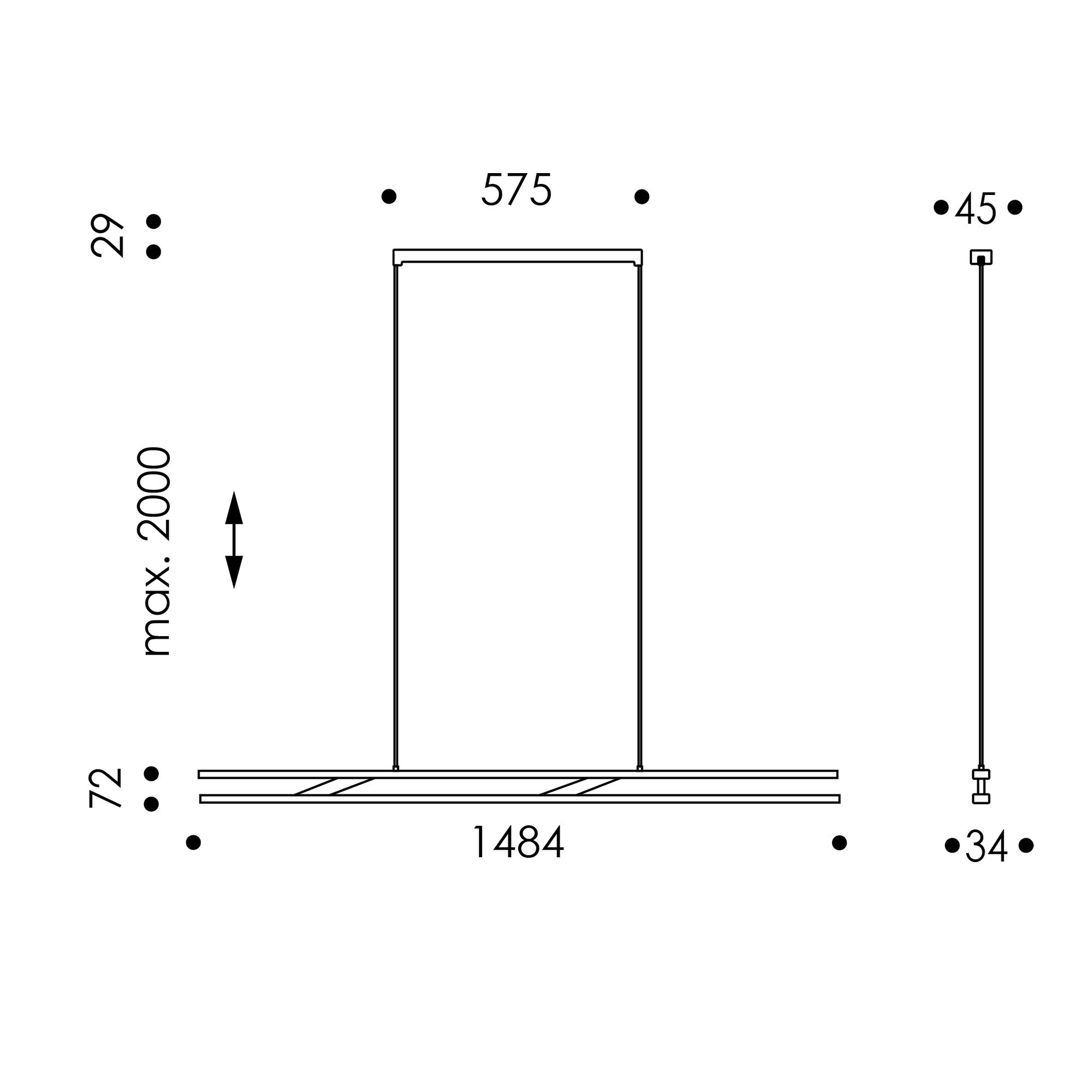 Oligo Linto LED Pendelleuchte (2700 K, weiß, basalt)