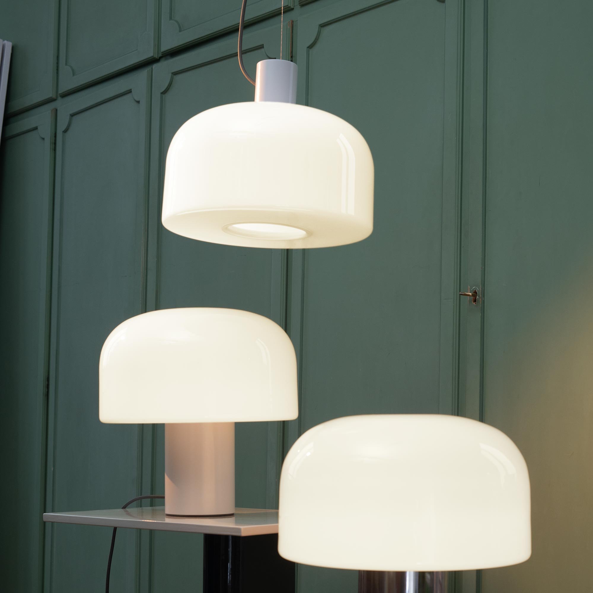Flos Bellhop Glass S2 Pendelleuchte (weiß)