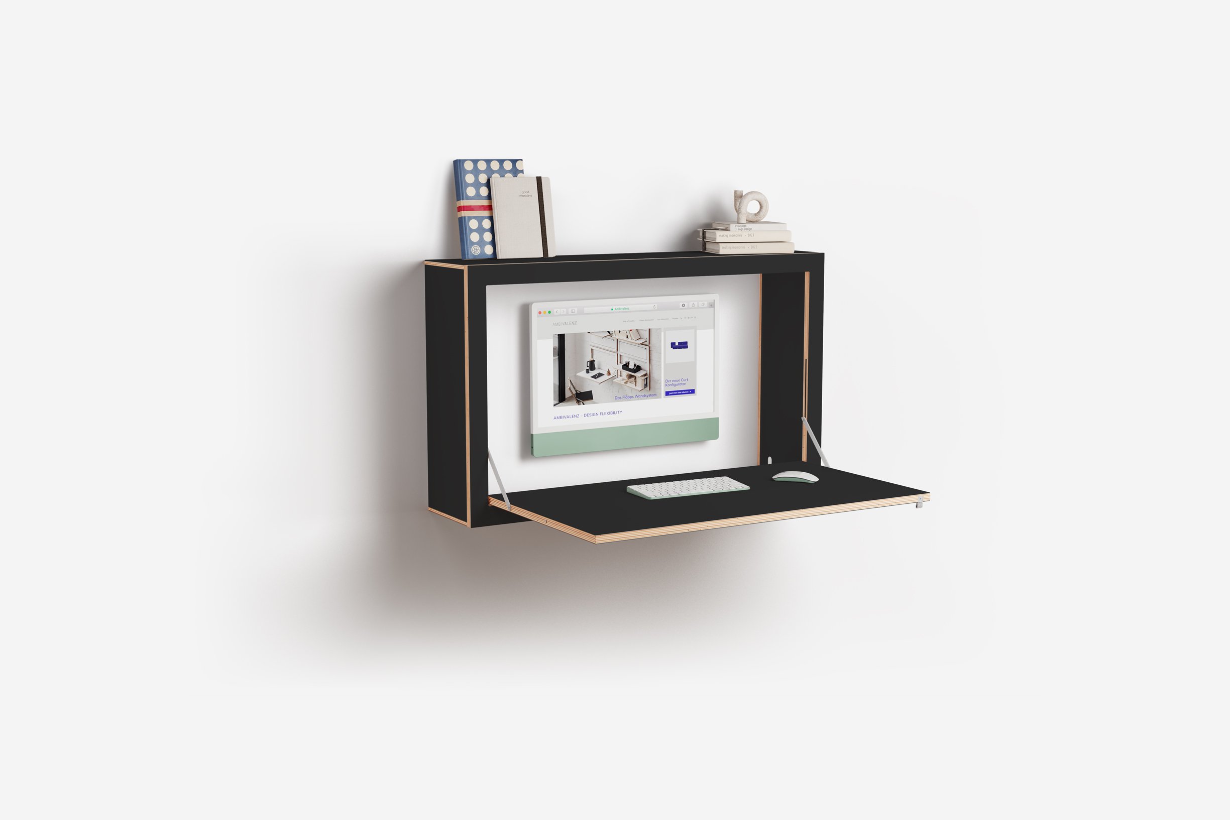 Ambivalenz Fläpps Box Sekretär 100x60x20 (weiß)