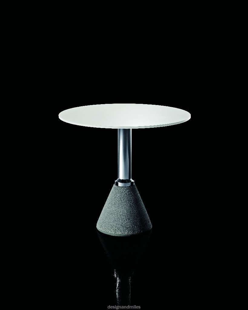 Magis Table One Bistrotisch - Magis Ausführung:Ø 60cm|Magis Gestellfarbe:Aluminium eloxiert|Magis Farbe:weiß|Magis Maße:H 110cm