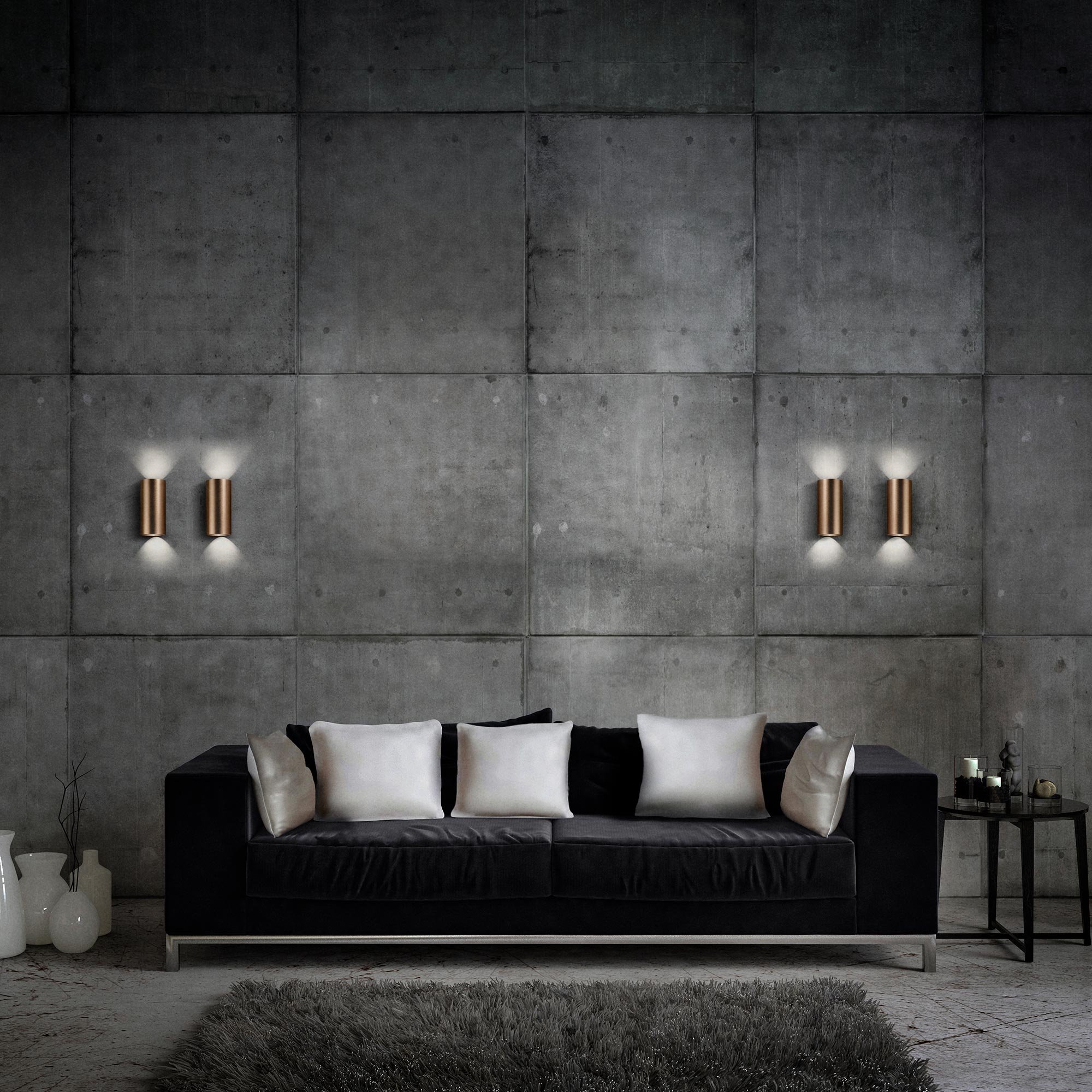Light Point Zero W1 Wandleuchte (schwarz / gold)