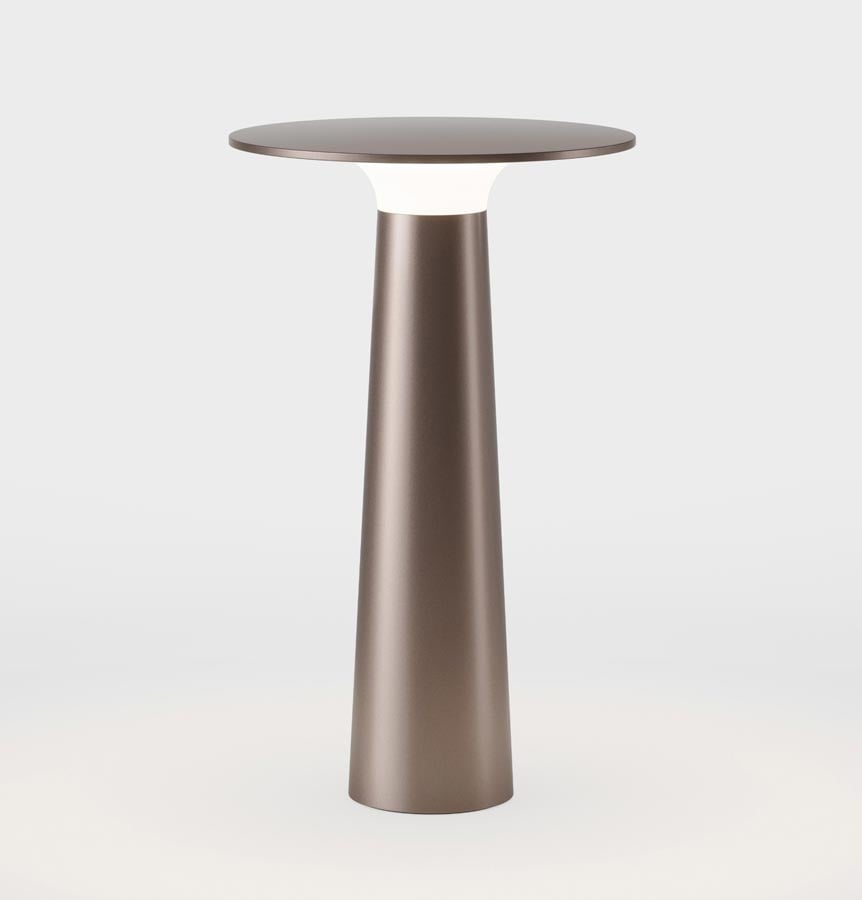 IP44.de lix Tischleuchte / Akkuleuchte - mit Charging Base (frozen silver)