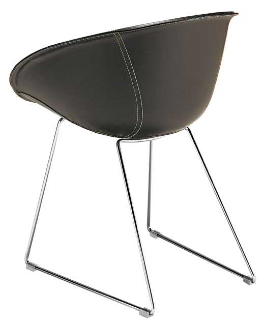 Pedrali Gliss 930 Stuhl - Pedrali Farbe:Leder schwarz