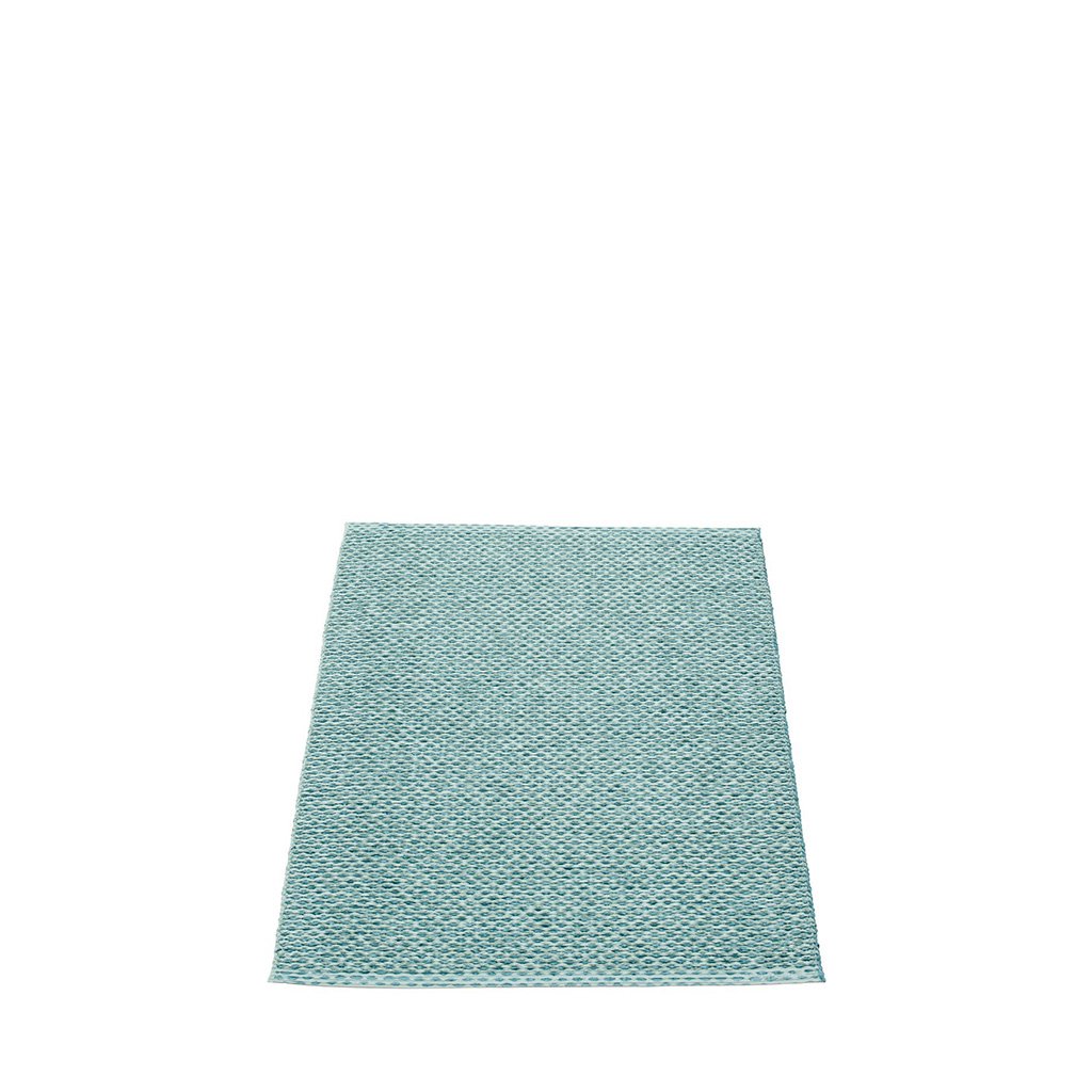 pappelina svea outdoor teppich azurblau metallic blass tuerkis 70x90