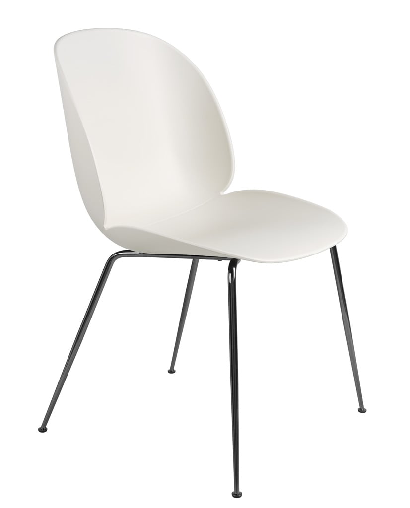 Gubi Beetle Dining Chair Stuhl, Metallbeine schwarzes Chrom
