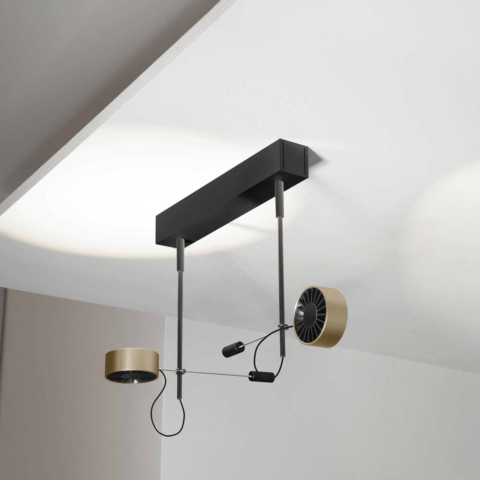 Absolut Lighting Absolut LED 2-flammig Deckenleuchte (schwarz)