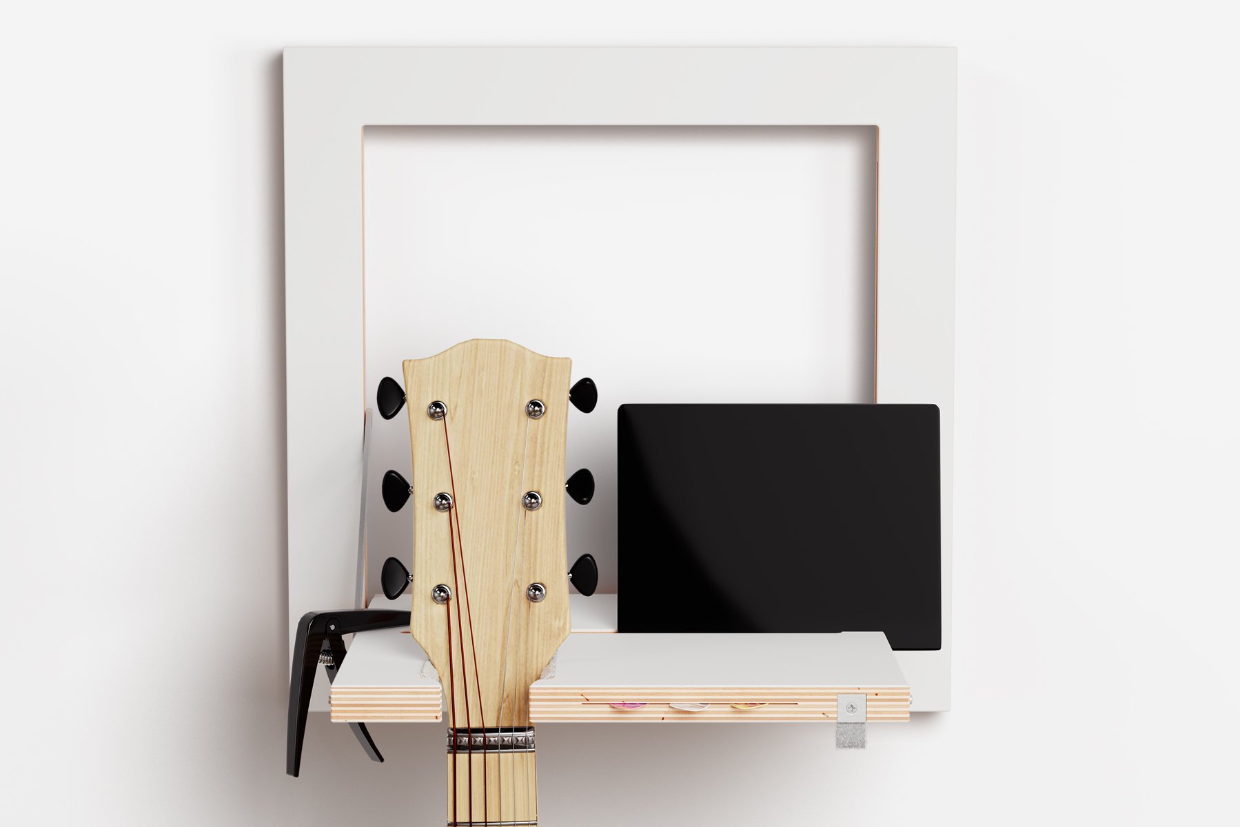 Ambivalenz Fläpps Gitarrhäng 40x40-1 (weiß)