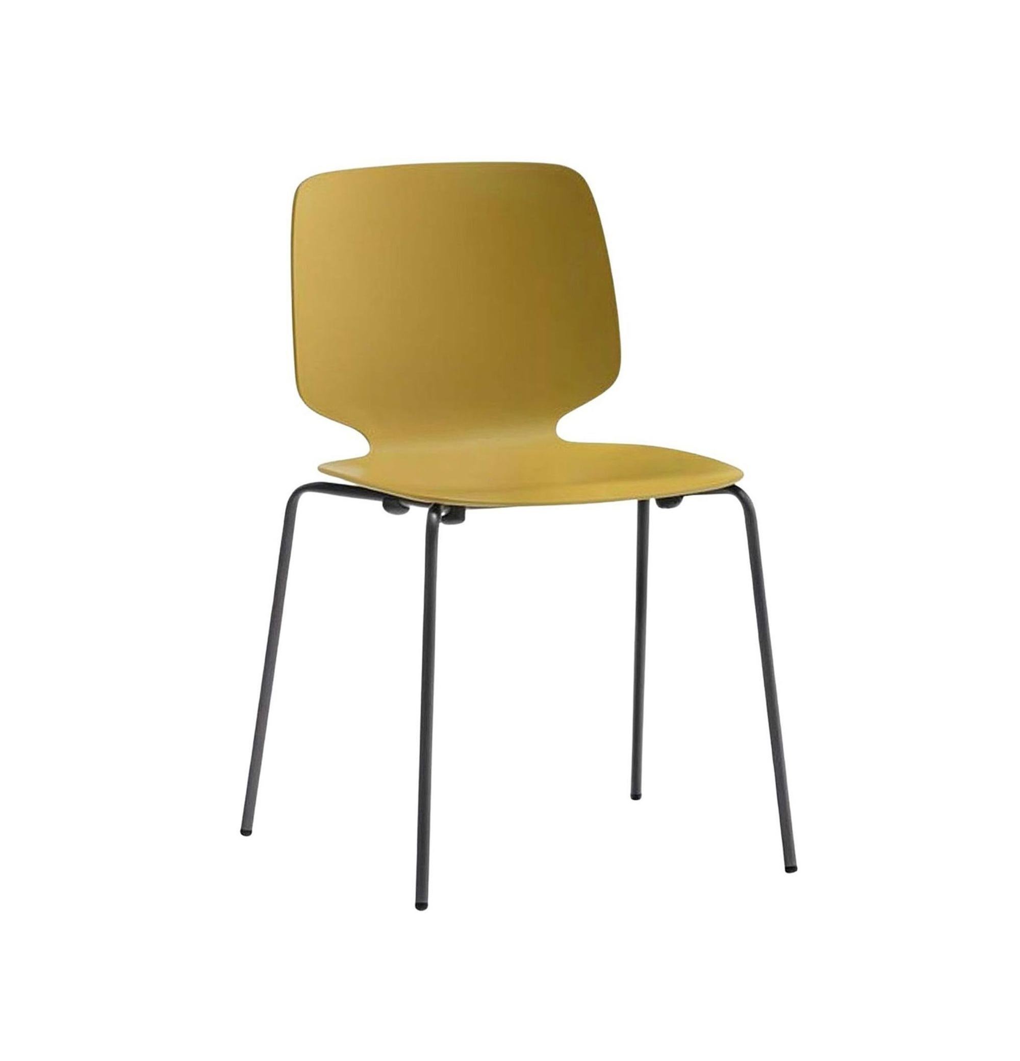 Pedrali Babila 2730 Outdoor Stuhl (gelb, NERO schwarz)