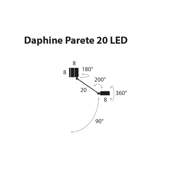 Lumina Daphine Parete 20 LED Wandleuchte