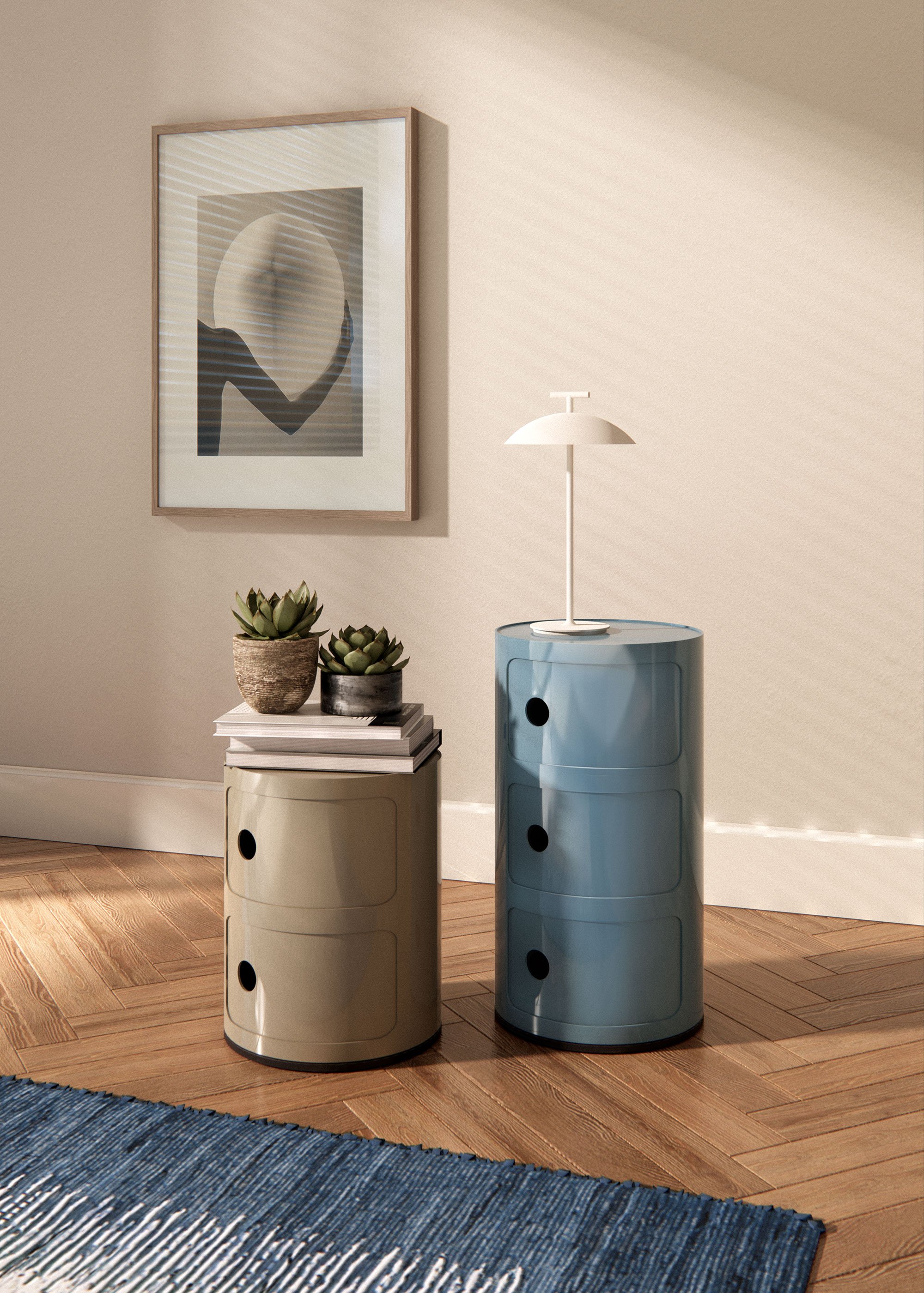 Kartell Componibili 2 Elemente Container (rot)