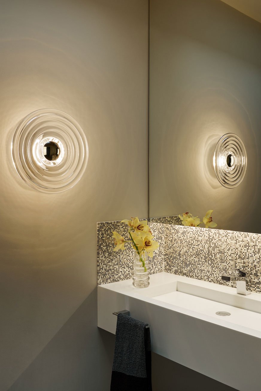 Tom Dixon Press Surface Large LED Wandleuchte (transparent)