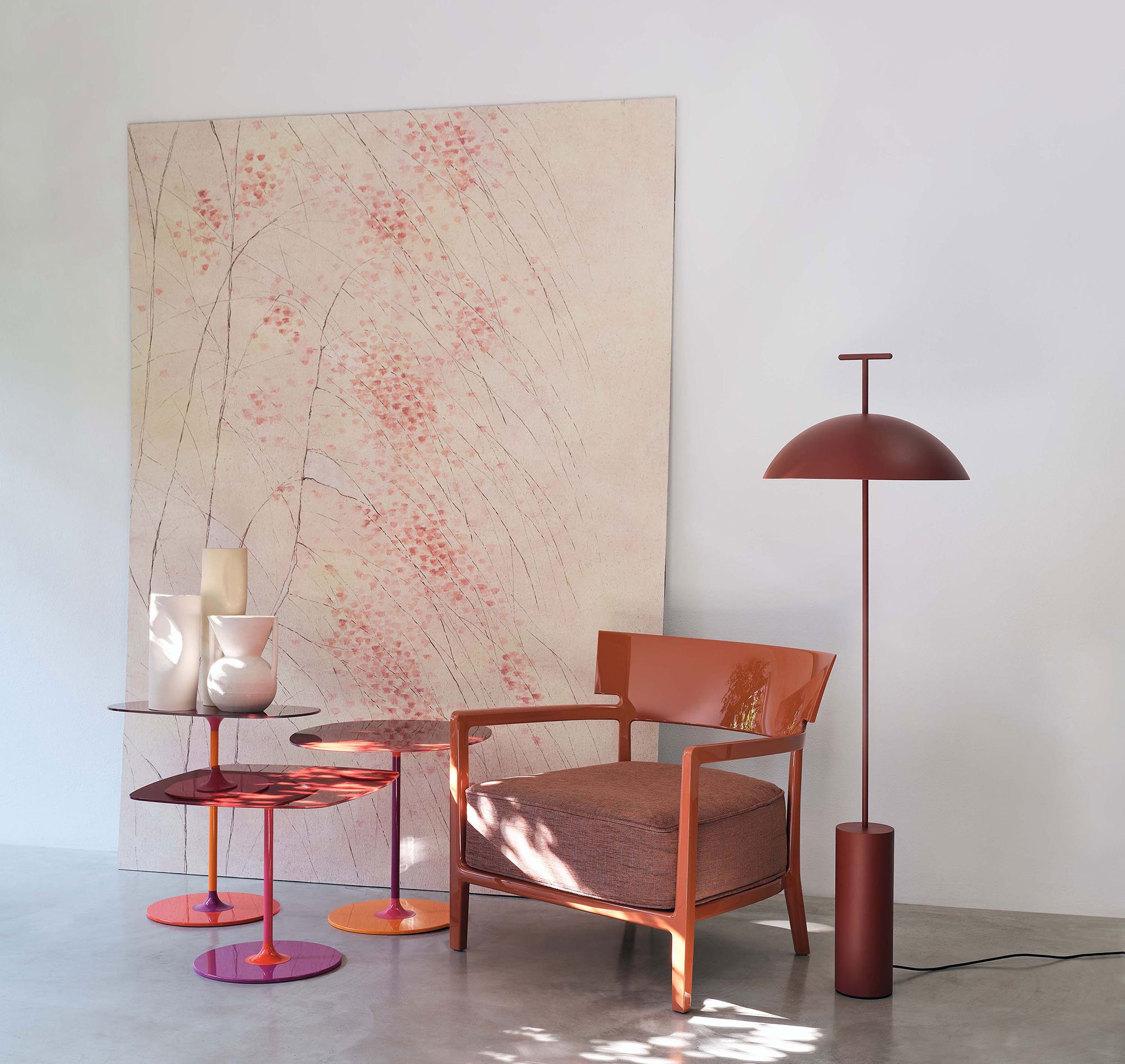 Kartell Thierry Beistelltisch Ø 45cm (bordeaux)