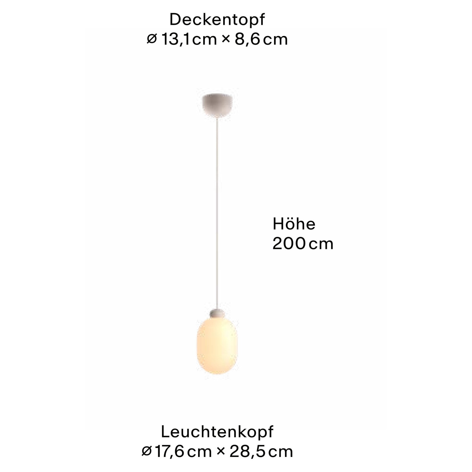 GRAU Sun LED Aufbau Pendelleuchte (Sand White)