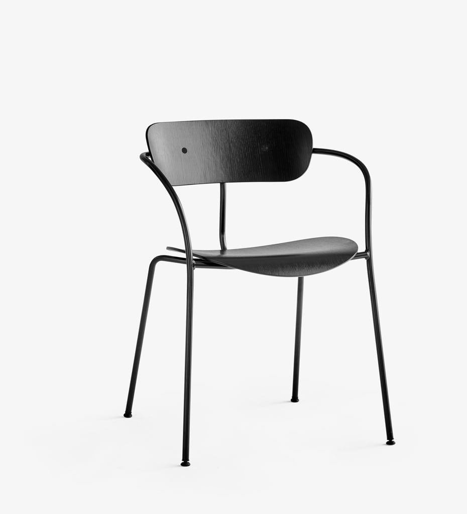 &tradition Pavilion AV2 Stuhl mit Armlehne - eiche, schwarz lackiert - Aussteller