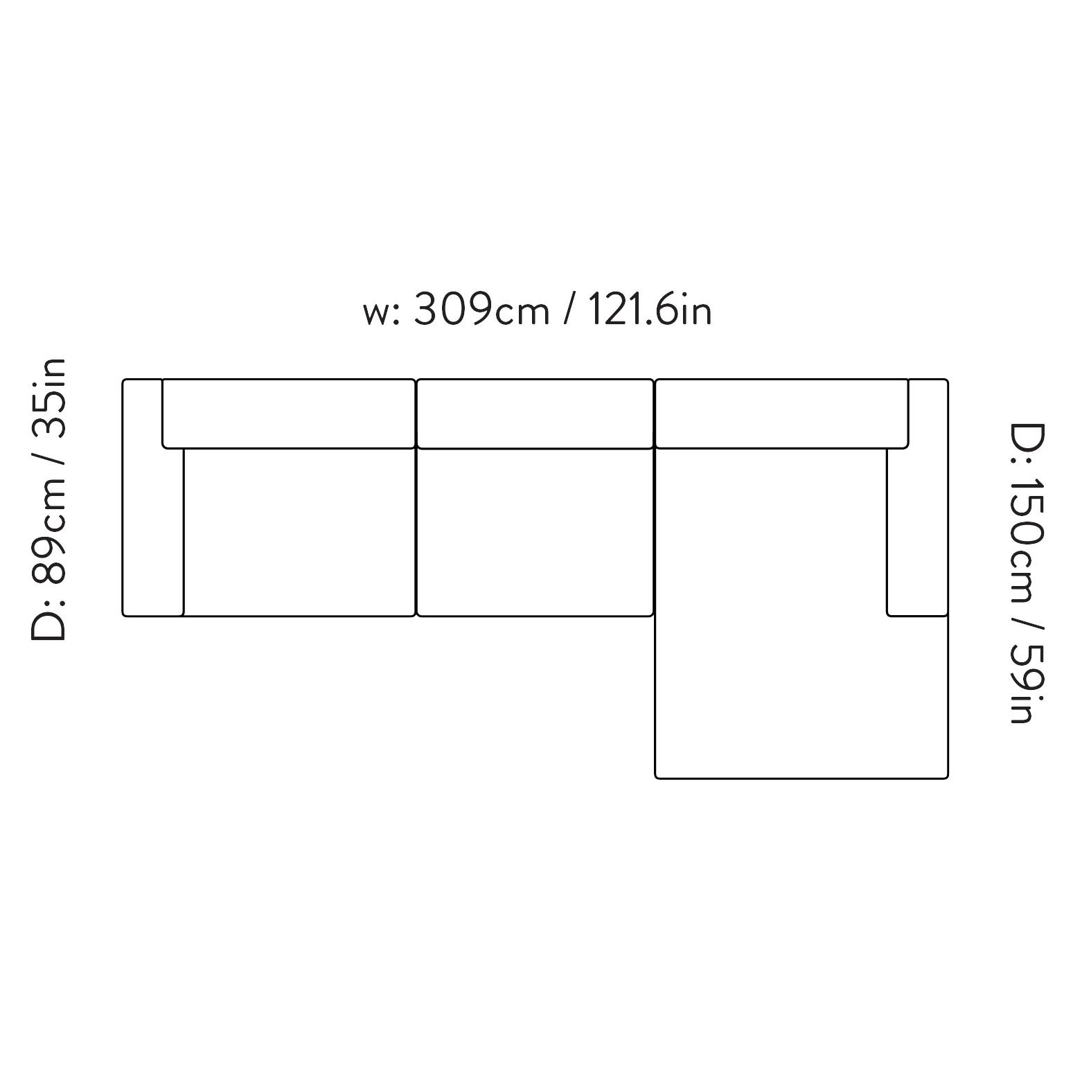 &tradition Develius 3-Sitzer Eck-Sofa Chaiselongue rechts (Hot Madison Reboot 094 (JAB))