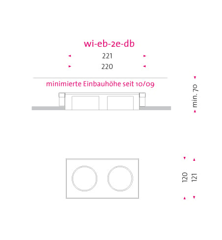Mawa Design Wittenberg wi-eb-2e-db Einbaustrahler - weiß - 45° flood - Lagerabverkauf