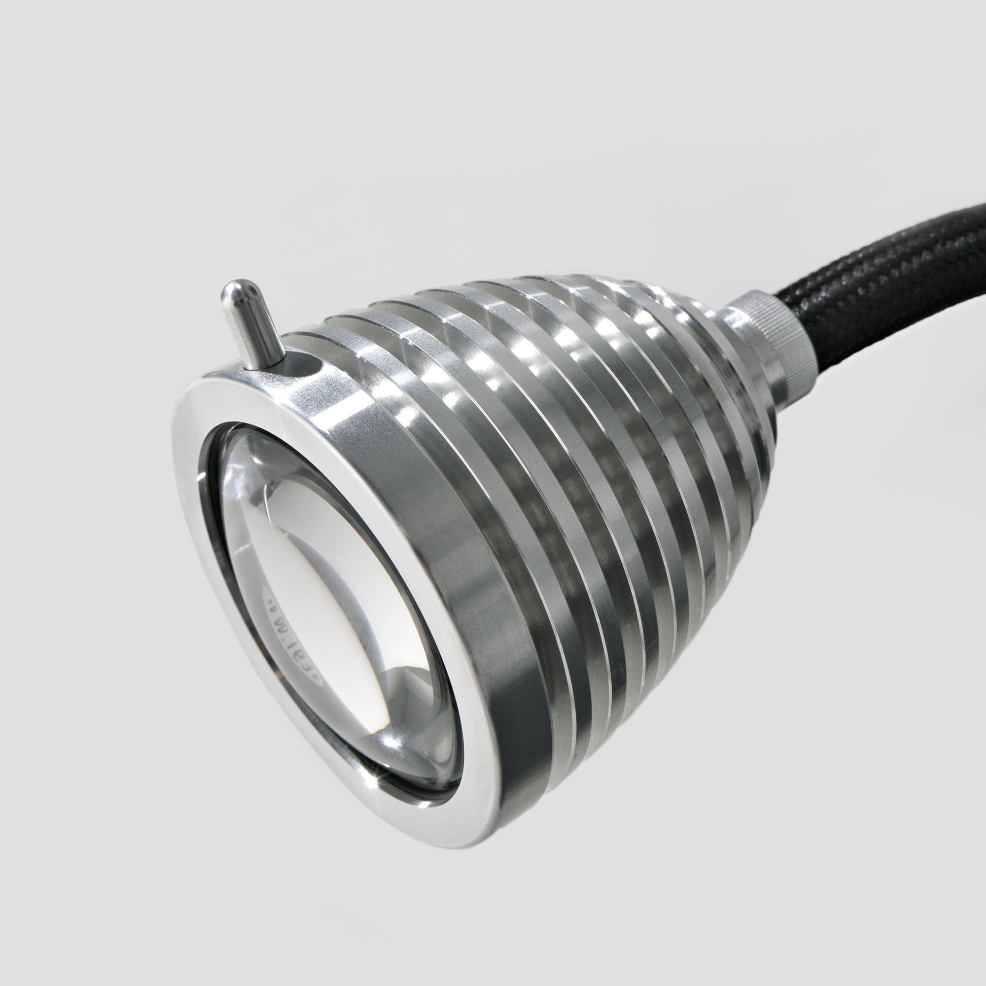 less 'n' more Athene A-BWL2 Wandleuchte aluminium (Flexwelle Aluminium, LED dimmbar über Tastdimmer am Sockel)