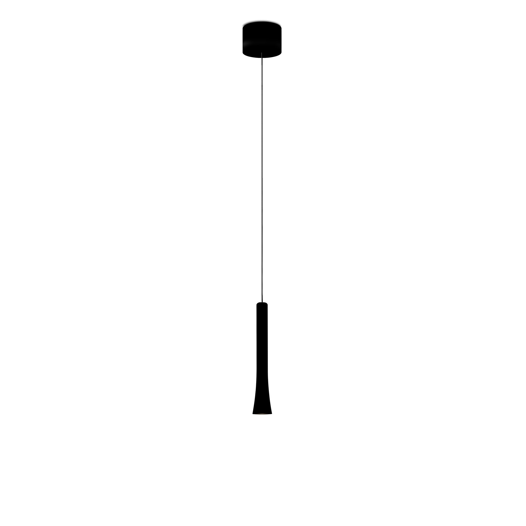 Oligo Rio Pendelleuchte mit unsichtbarer Höhenverstellung und schwarzem Baldachin (schwarz matt)