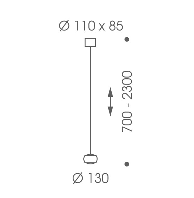 Oligo Grace LED Pendelleuchte mit unsichtbarer Höhenverstellung (chrom)