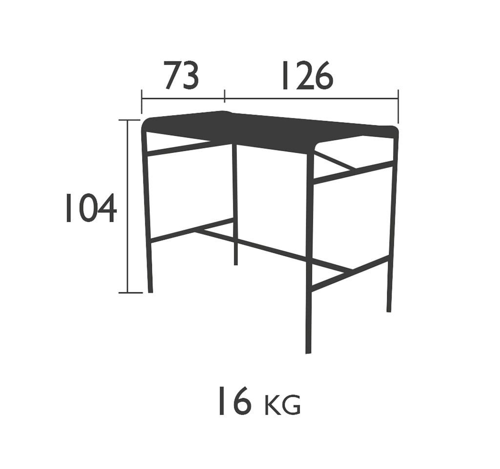 Fermob Luxembourg 73 x 126 hoher Tisch / Bistrotisch