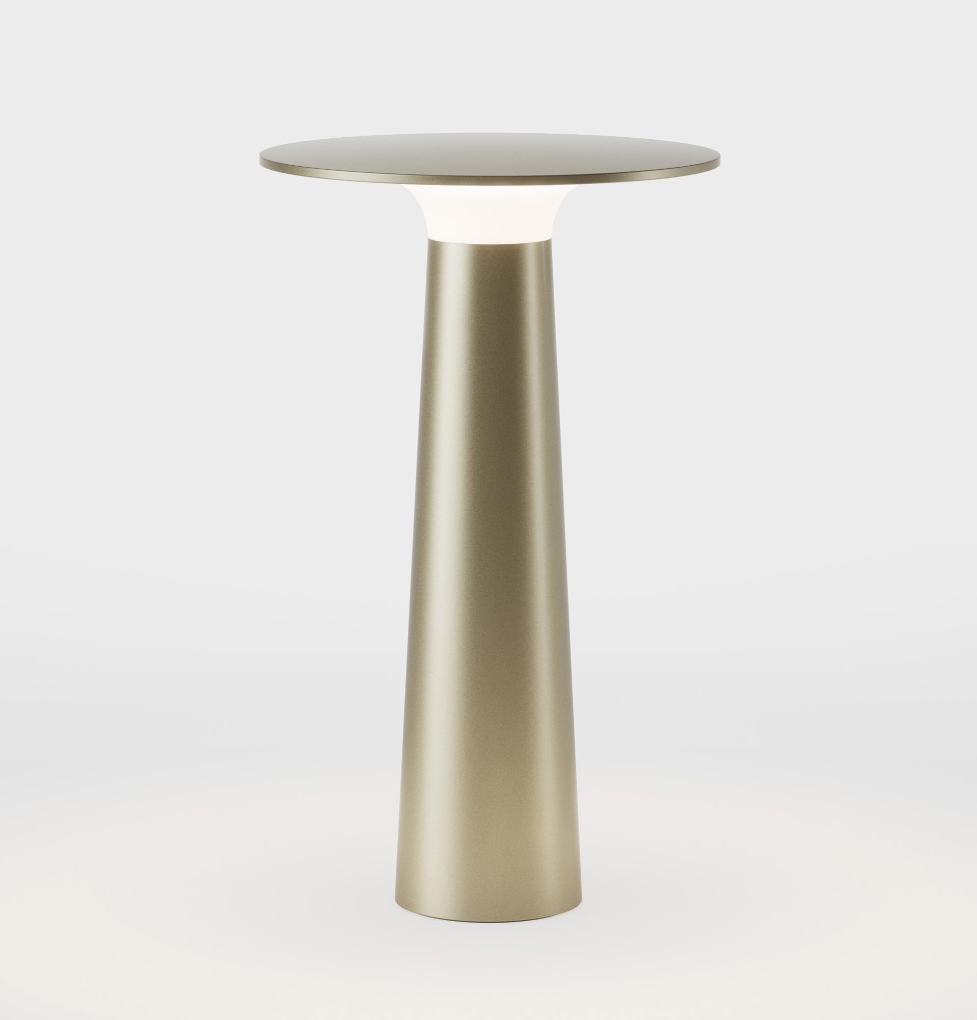 IP44.de lix Tischleuchte / Akkuleuchte - mit Charging Base (frozen silver)