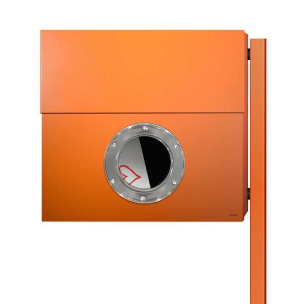 radius design letterman xxl briefkasten orange mit pfosten