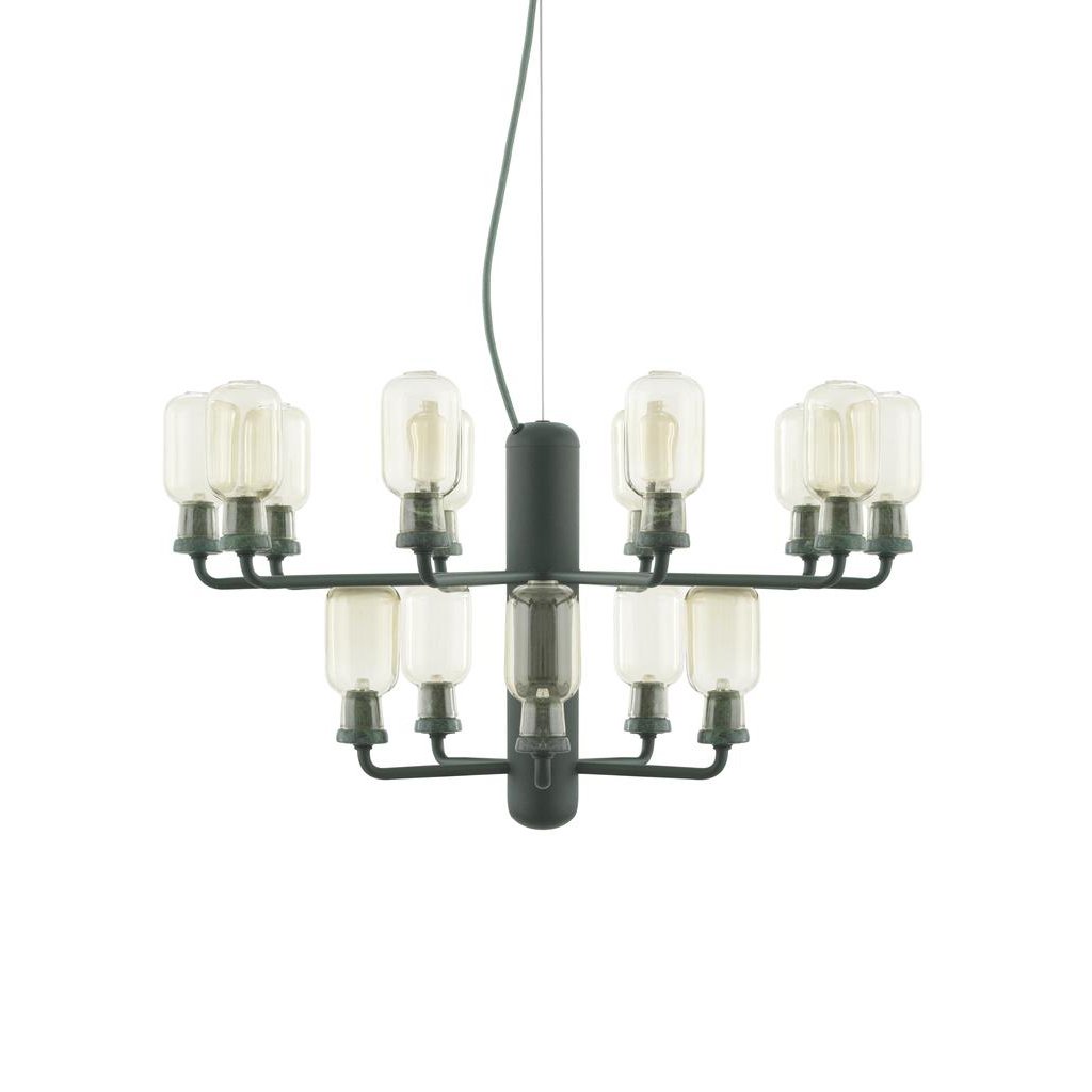 Normann Copenhagen Amp Kronleuchter (Ø 62,5cm, gold / grün)