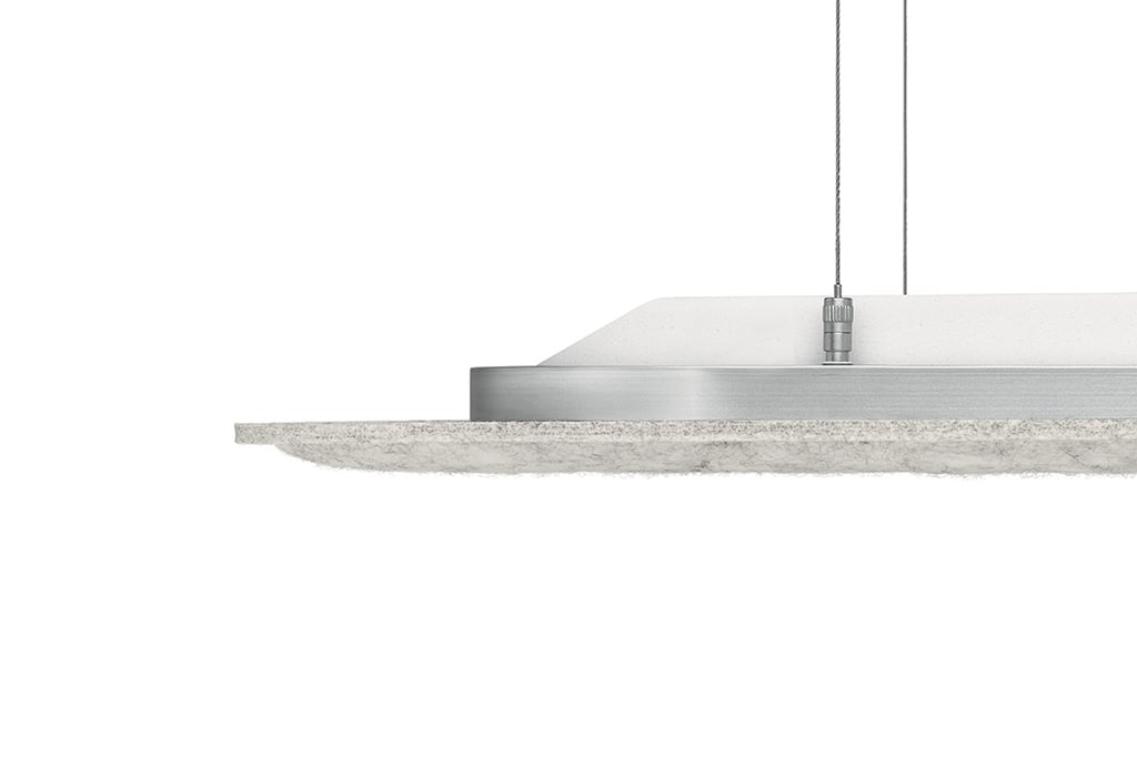 Nimbus Lighting Pad Q 600 Pendelleuchte (ohne Indirektanteil, grau, extra-warmweiß (2700K), 200cm)