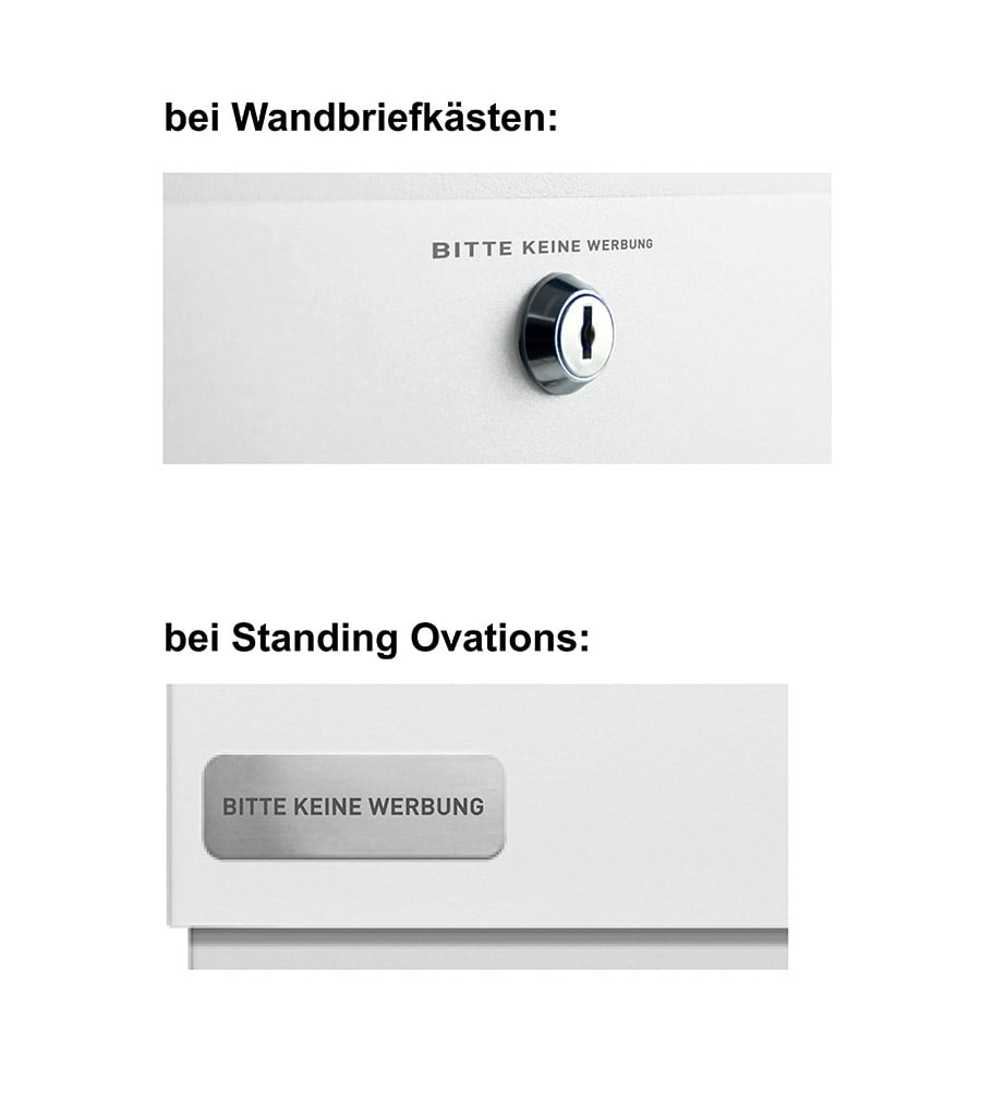 Radius Design individuelle Beschriftung für Letterman Briefkasten (Keine Werbung Gravur)