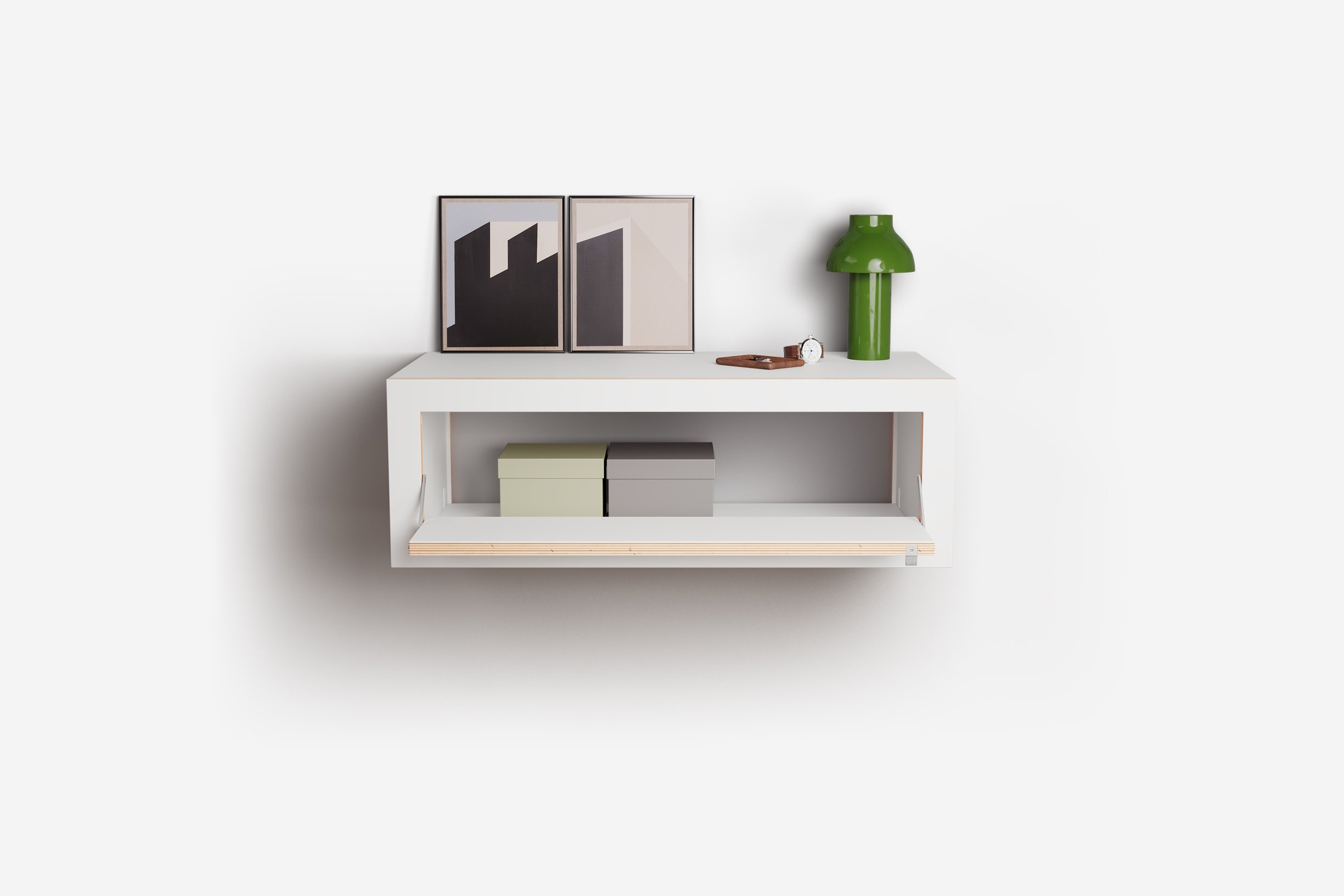 Ambivalenz Fläpps Box Wandkonsole 80x27x40 (weiß)