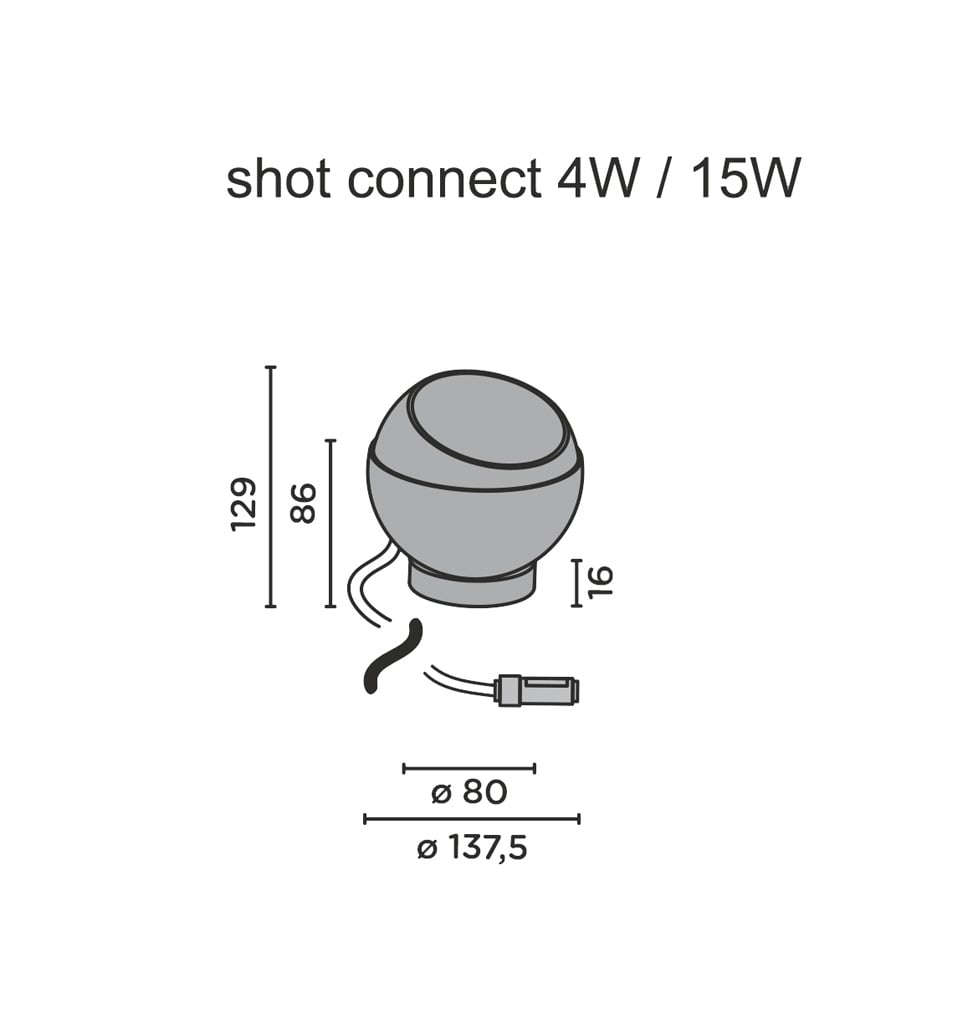 ip44.de shot connect bodenleuchte technische zeichnung