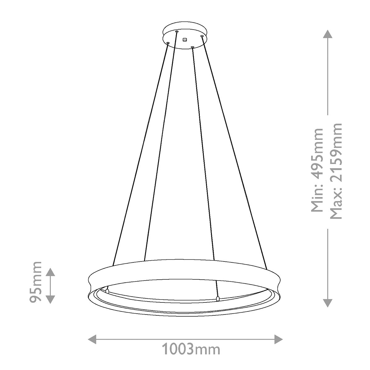 Elstead Lighting Larousse LED Pendelleuchte large