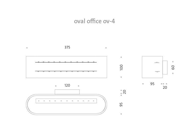mawa design oval office 4 wandleuchte technische zeichnung
