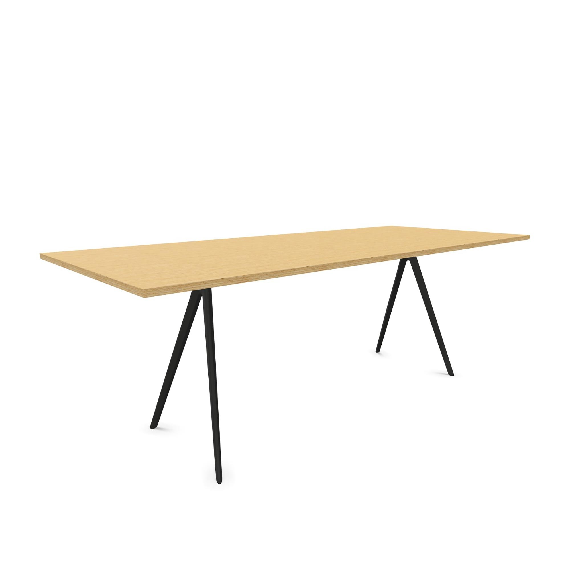 Magis Baguette Tisch (200 x 90cm) (Gestell schwarz pulverlackiert / Platte MDF schwarz)