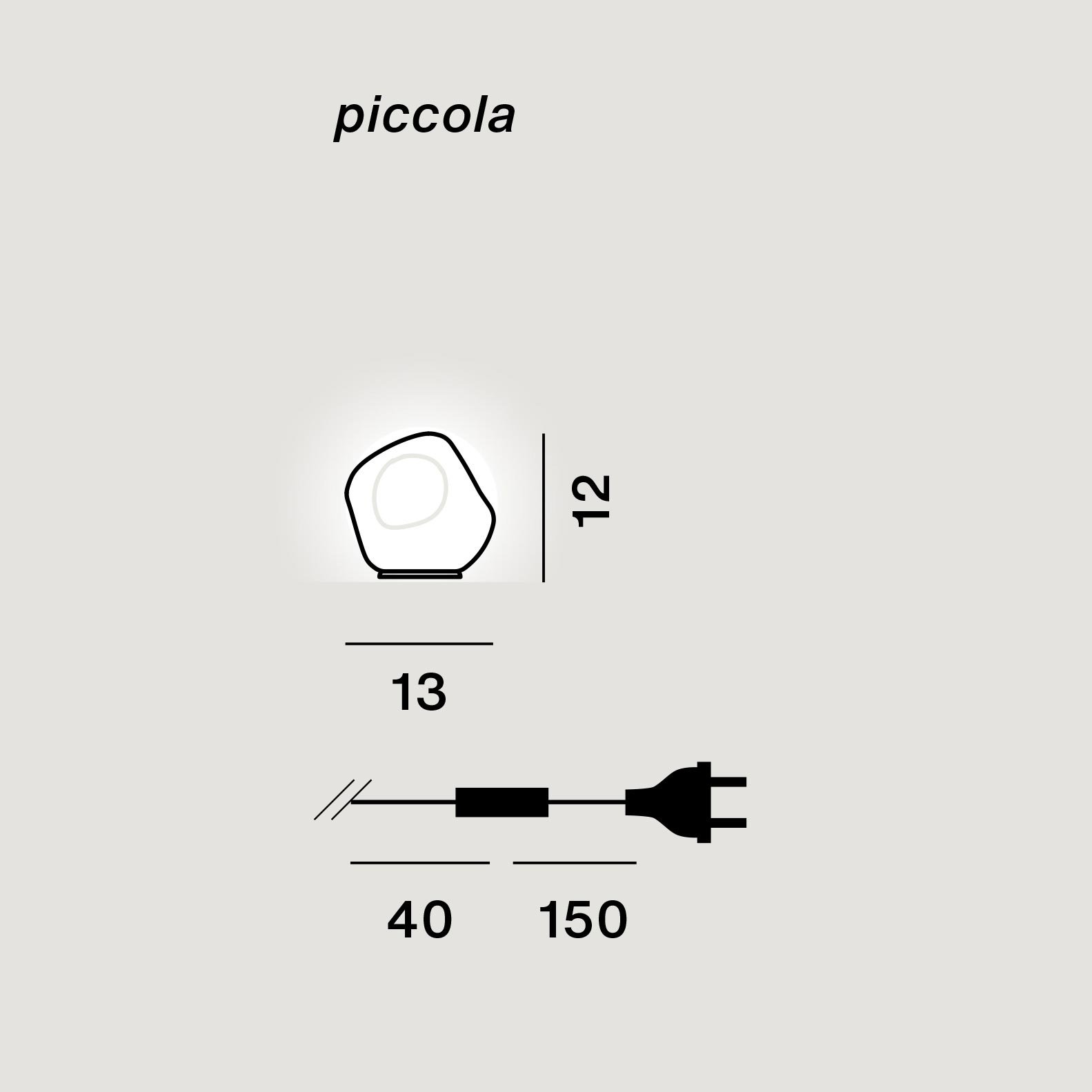 Foscarini Hoba Piccola Tischleuchte (Ein- / Aus)