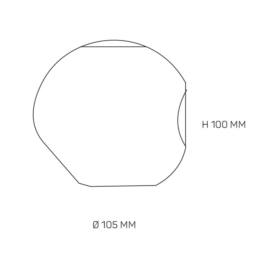 Loom Design Ice Ball Tischleuchte / Akkuleuchte (chrom)