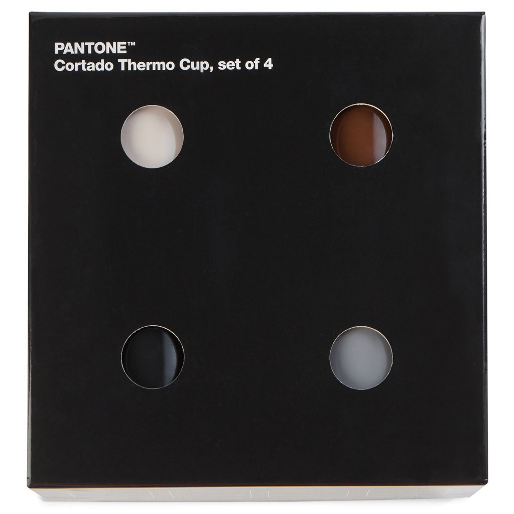 Pantone Porzellan-Thermobecher Cortado 4er-Set