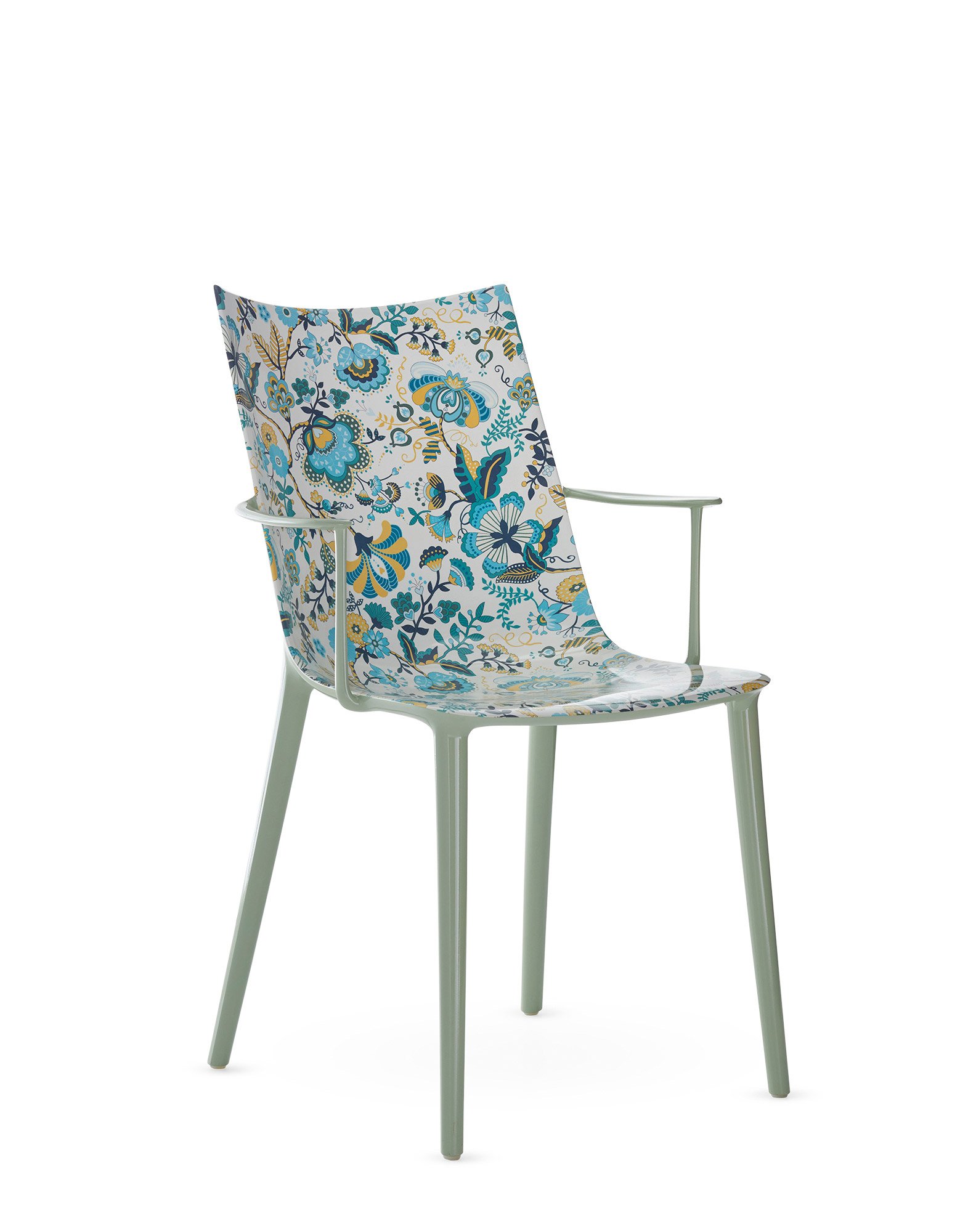 Kartell H.H.H. Stuhl Graphic Impression (Moonflower weiß)