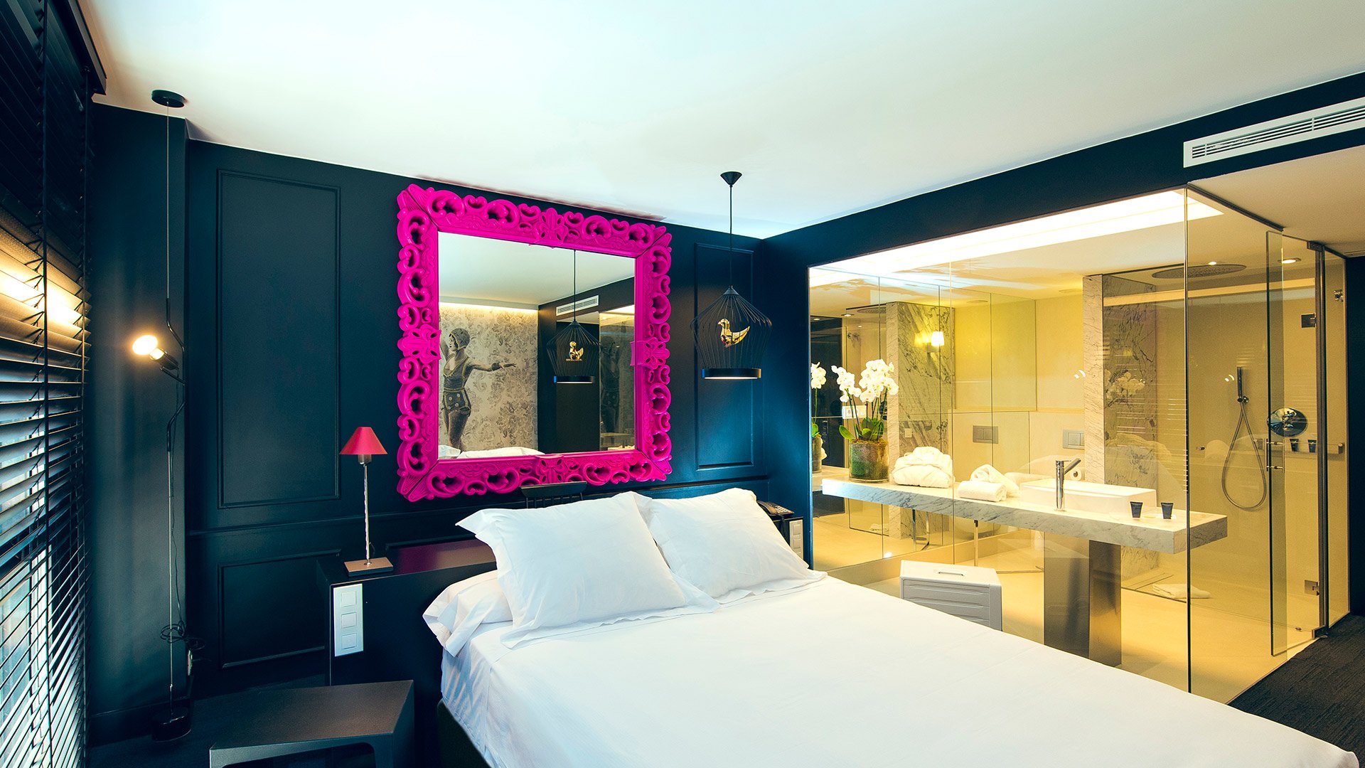 Slide Mirror of Love Spiegel Größe M (162 x 99 x 13 cm) (tiefschwarz (FH, JET BLACK))