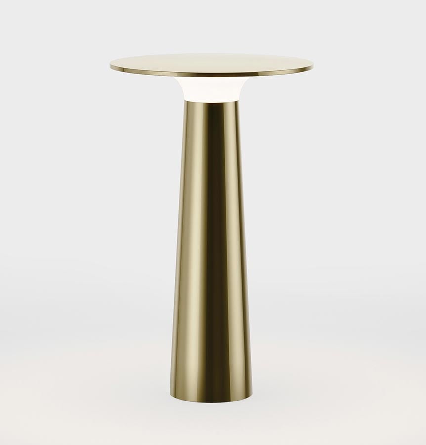 IP44.de lix Tischleuchte / Akkuleuchte - mit Charging Base (frozen silver)