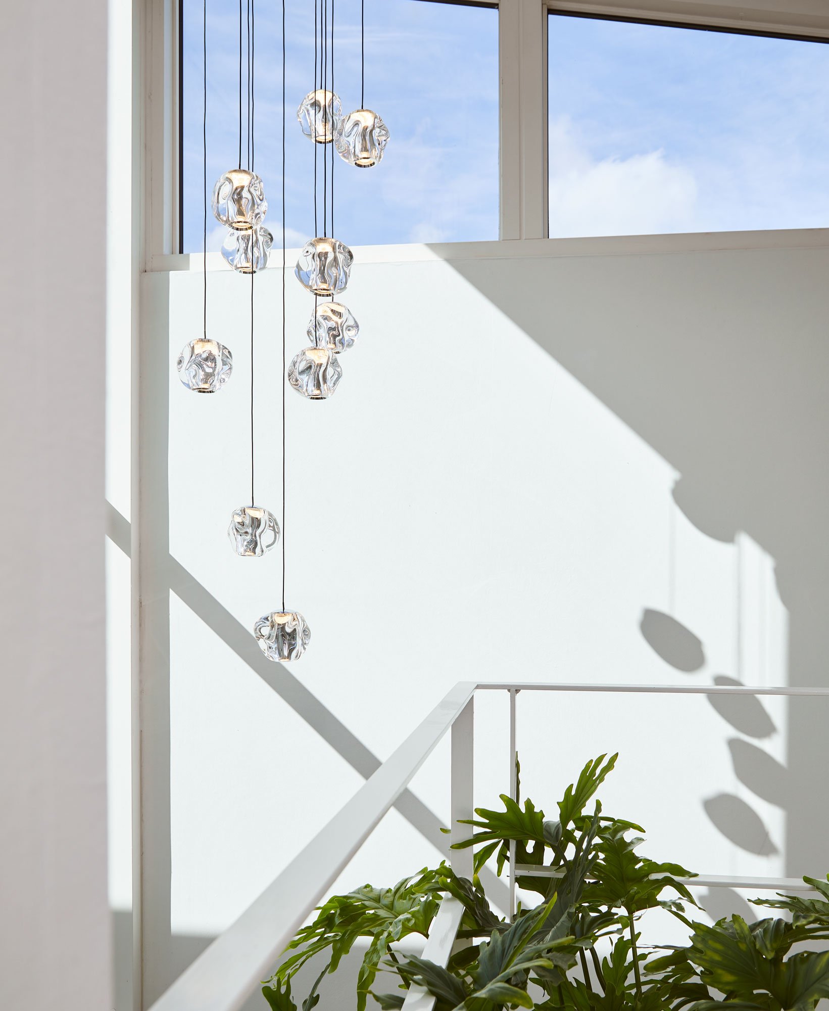 Loom Design Ice Ball 10 Pendelleuchte (transparent / chrom)