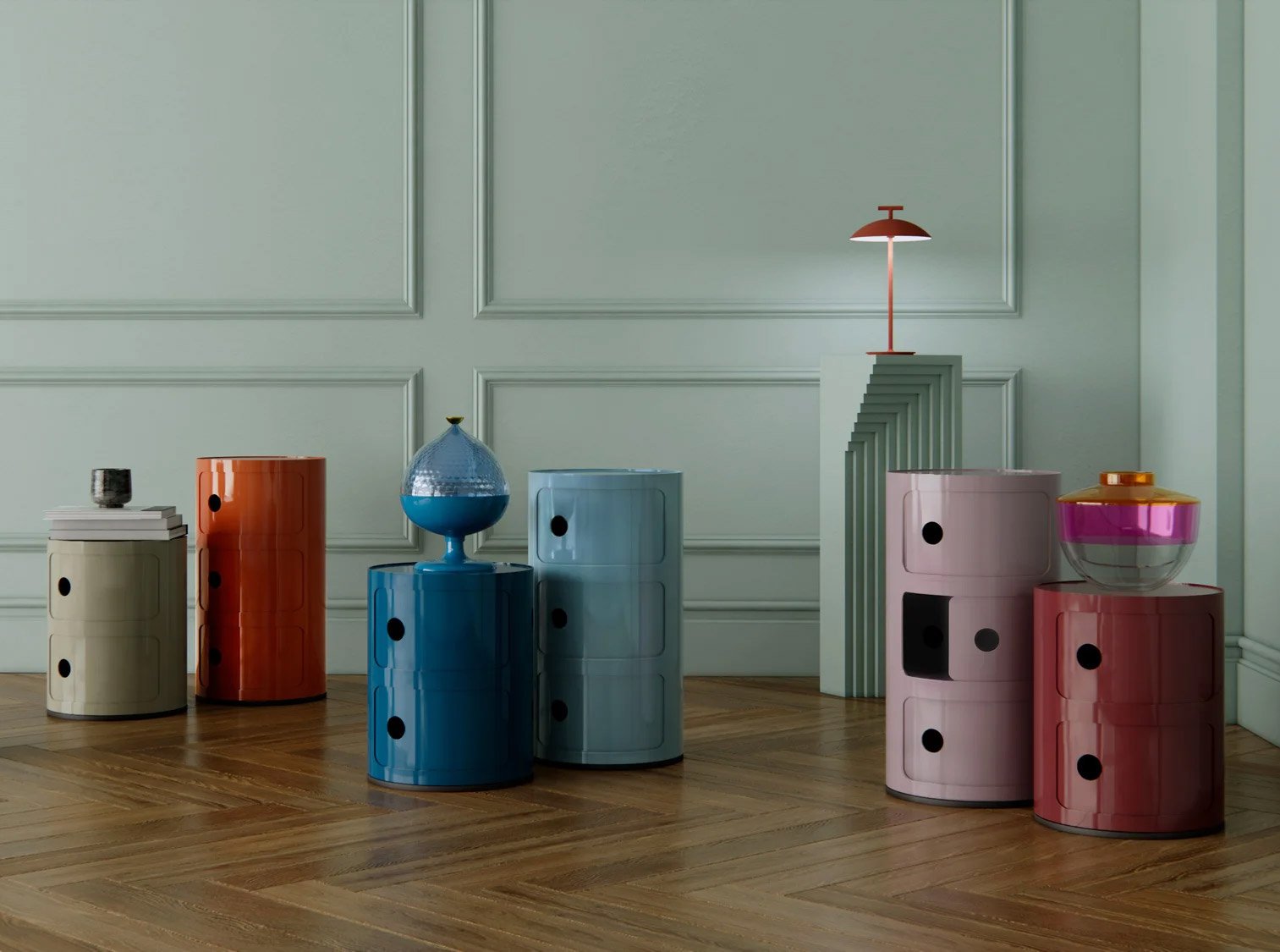 Kartell Componibili 3 Elemente Container (weiß)
