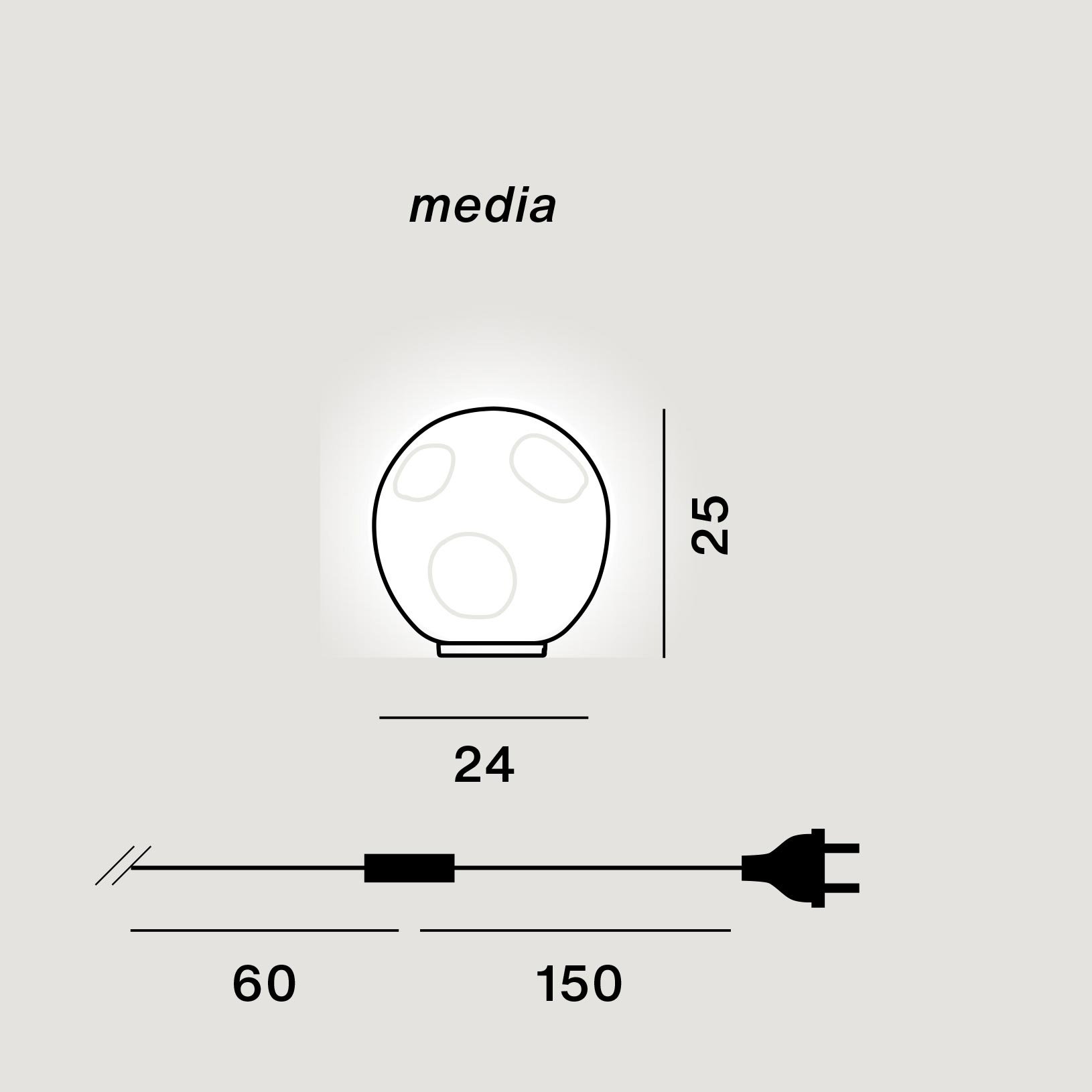 Foscarini Hoba Media Tischleuchte (Ein- / Aus)