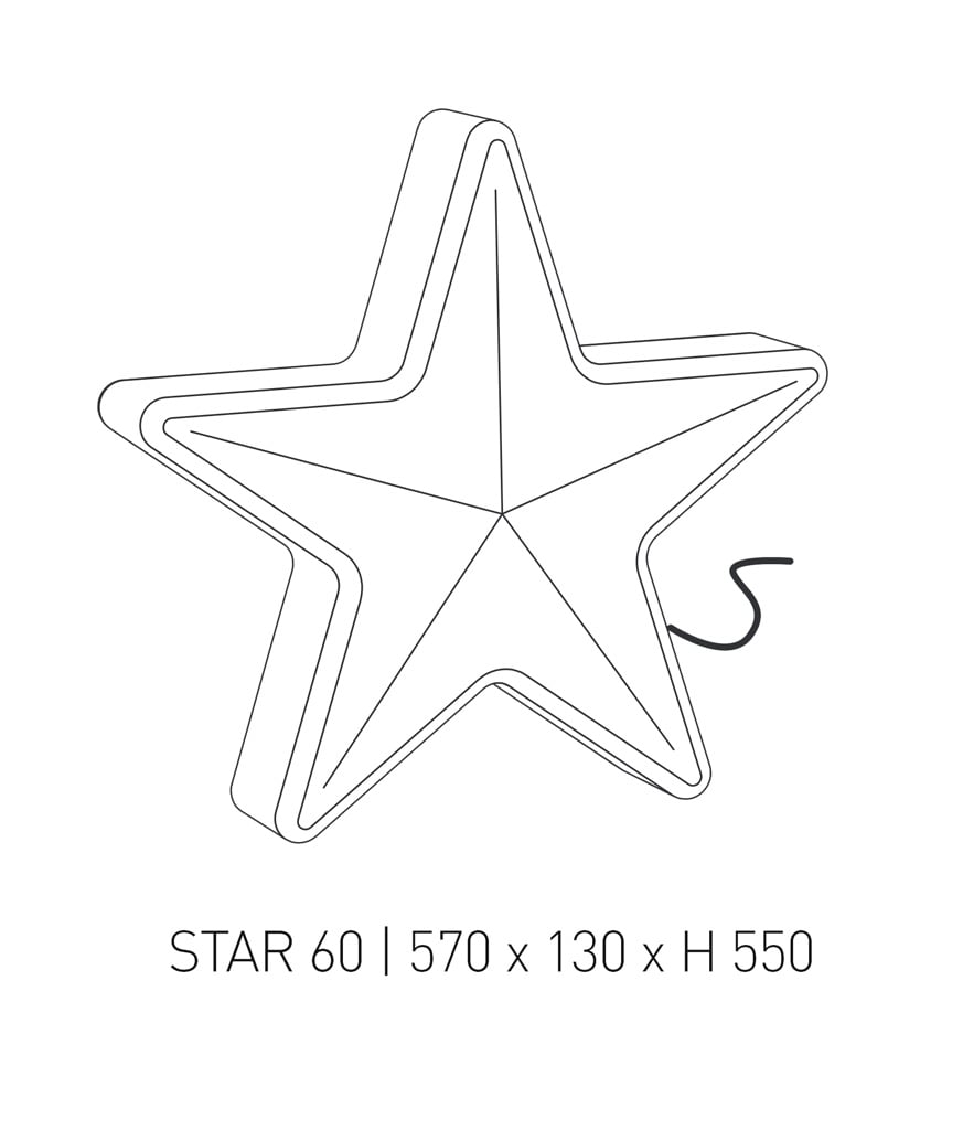 Moree Star 60 LED Outdoor Stern Bodenleuchte / Wandleuchte